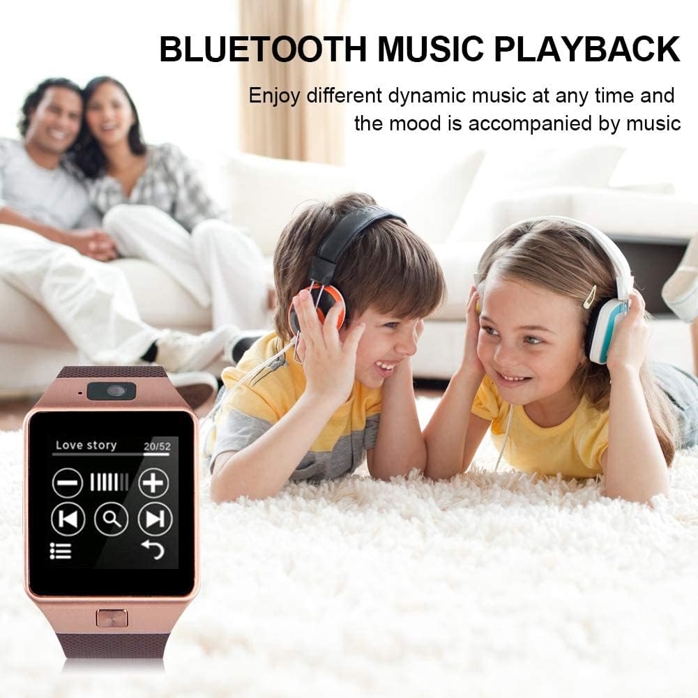 DZ09 Bluetooth Smartwatch,Touchscreen Wrist Smart Phone Watch Sports Fitness Tracker with SIM SD Card Slot Camera (black)