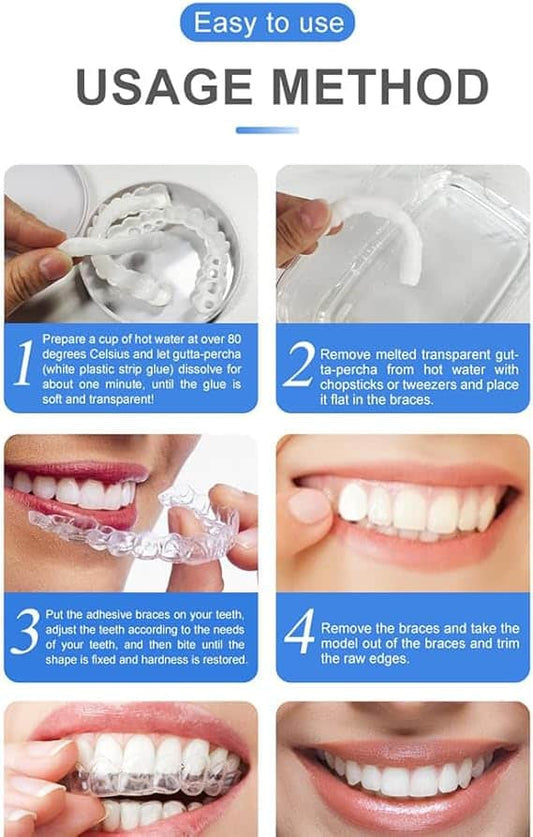 Snap On Smile Veneers Teeth For Men And Women Moldable False Artificial Braces Teeth