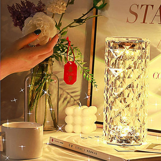 16 Color Diamond Crystal Lamp With Remote LED Crystal Table Lamp (L)