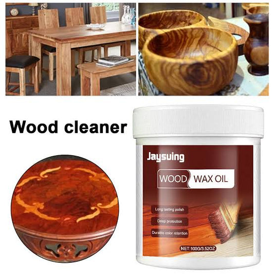 Wood Wax Oil for Furniture – Natural Finish & Deep Wood Nourishment With Bursh 100gm Rs 300