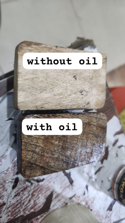 Wood Wax Oil for Furniture – Natural Finish & Deep Wood Nourishment With Bursh 100gm Rs 300