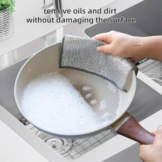 Dish Washing Cleaning Cloth | Wire Dish Washing Rugs For Kitchen Dishes - pack of 10