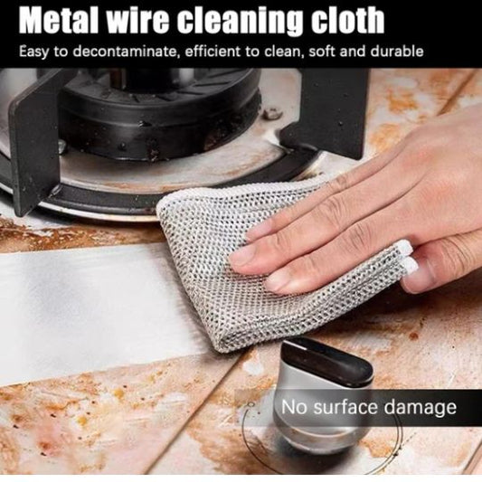 Dish Washing Cleaning Cloth | Wire Dish Washing Rugs For Kitchen Dishes - pack of 10