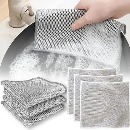 Dish Washing Cleaning Cloth | Wire Dish Washing Rugs For Kitchen Dishes - pack of 10