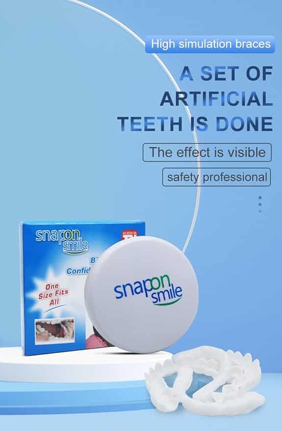 Snap On Smile  Veneers Teeth For Men And Women  Moldable False Artificial Braces Teeth
