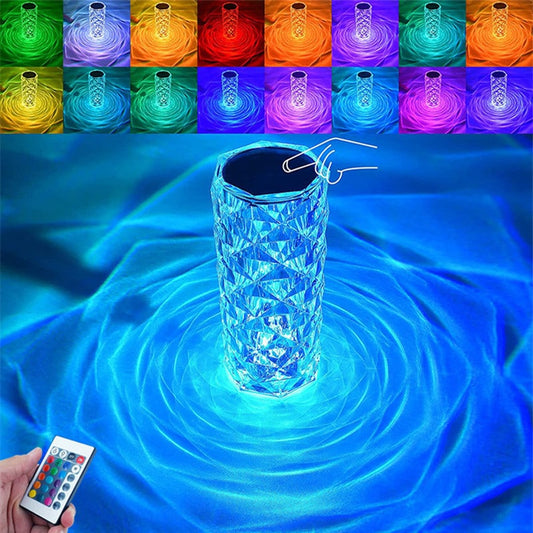 16 Color Diamond Crystal Lamp With Remote LED Crystal Table Lamp (L)