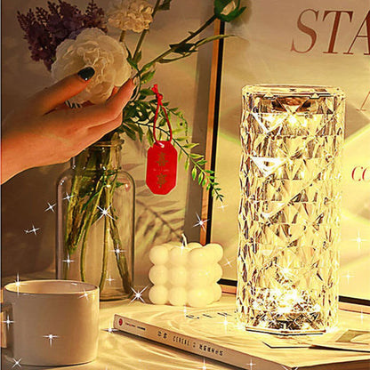 16 Color Diamond Crystal Lamp With Remote LED Crystal Table Lamp (L)
